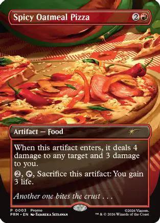 Spicy Oatmeal Pizza (Borderless) (UMP-003) - Unique and Miscellaneous Promos Foil