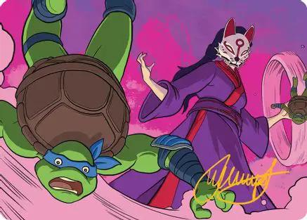 Kitsune's Technique Art Card (Gold-Stamped Signature) (ASTMT-024) - Art Series: Teenage Mutant Ninja Turtles