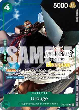 Urouge (Offline Regional Champion Card Set 2025 Vol.1) (OP07-021) - One Piece Promotion Cards Foil
