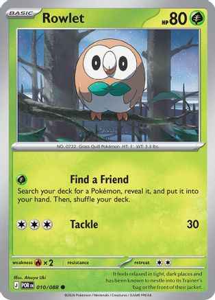 Rowlet 010/088 - ME03 Perfect Order Reverse Holofoil