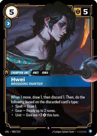 Hwei - Brooding Painter (080/219) - Unleashed Foil
