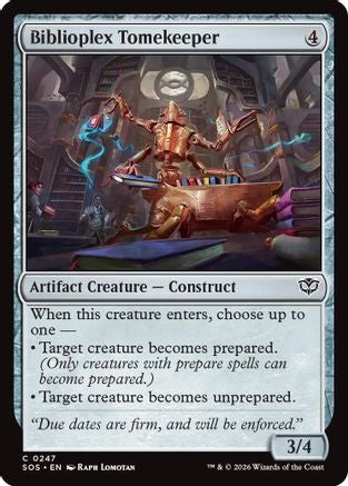 Biblioplex Tomekeeper (SOS-247) - Secrets of Strixhaven Foil