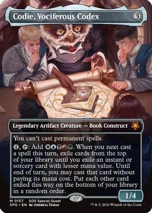 Codie, Vociferous Codex (Borderless) (SPG-157) - Special Guests Foil