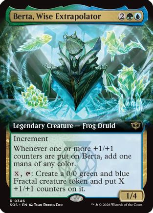Berta, Wise Extrapolator (Extended Art) (SOS-346) - Secrets of Strixhaven Foil