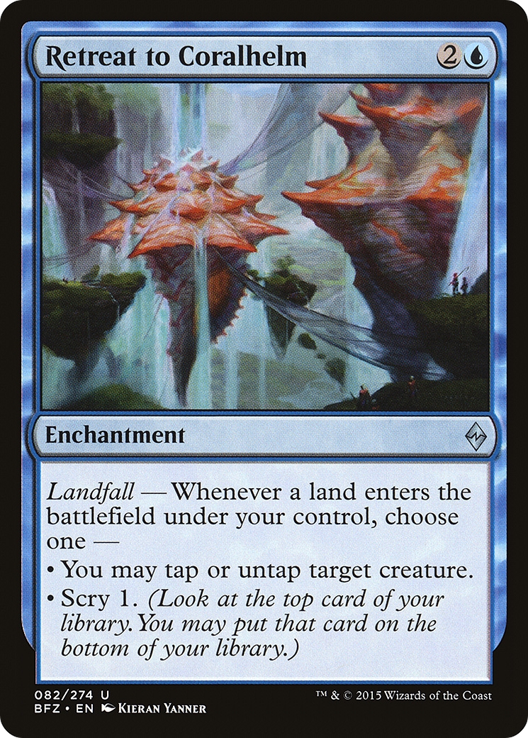 Retreat to Coralhelm (BFZ-082) - Battle for Zendikar Foil