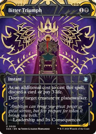 Bitter Triumph (SOA-026) - Secrets of Strixhaven: Mystical Archive Foil