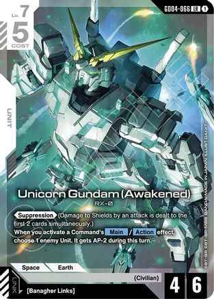 Unicorn Gundam (Awakened) (GD04-066) - Phantom Aria Holofoil