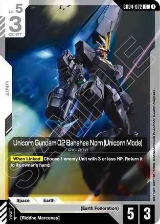 Unicorn Gundam 02 Banshee Norn (Unicorn Mode) (GD04-072) - Phantom Aria