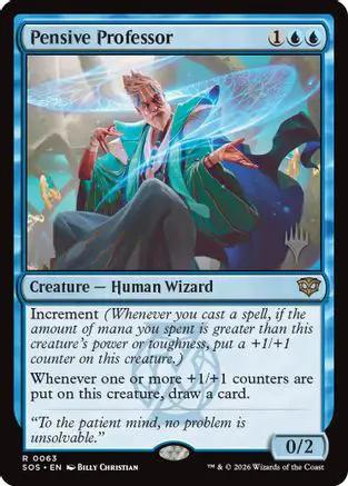 Pensive Professor (PPSOS-063) - Promo Pack: Secrets of Strixhaven Foil