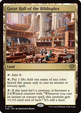 Great Hall of the Biblioplex (PPSOS-257) - Promo Pack: Secrets of Strixhaven Foil