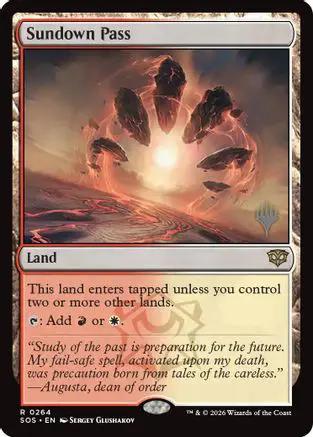 Sundown Pass (PPSOS-264) - Promo Pack: Secrets of Strixhaven Foil