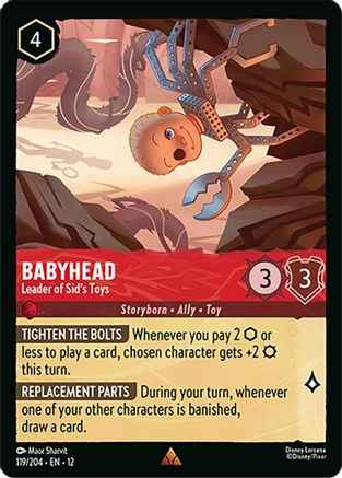 Babyhead - Leader of Sid's Toys (119/204) - Wilds Unknown Cold Foil