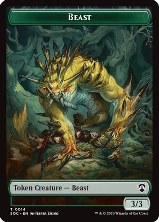 Beast // Primo, The Indivisible Double-Sided Token (SOC-14 // 24) - Commander: Secrets of Strixhaven Foil