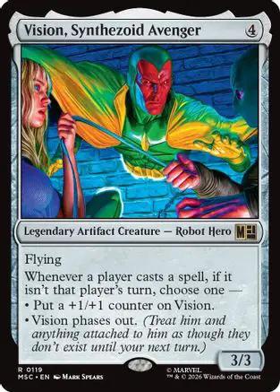 Vision, Synthezoid Avenger (MSC-119) - Commander: Marvel Super Heroes