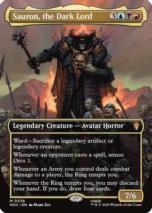 Sauron, the Dark Lord (Borderless) (HOB-036) - The Hobbit Foil