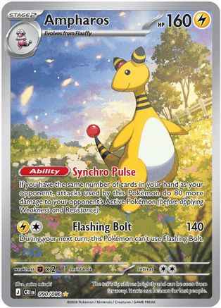 Ampharos 090/086 - ME04 Chaos Rising Holofoil