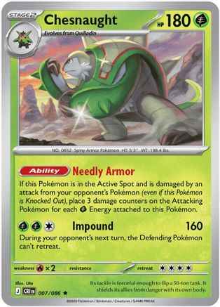 Chesnaught 007/null - ME04 Chaos Rising Reverse Holofoil