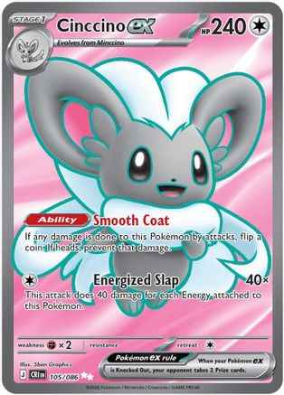 Cinccino ex 105/086 - ME04 Chaos Rising Holofoil