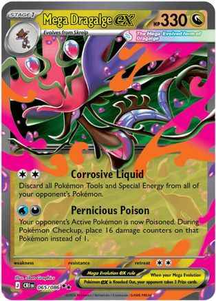 Mega Dragalge ex 065/086 - ME04 Chaos Rising Holofoil