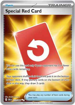 Special Red Card 113/086 - ME04 Chaos Rising Holofoil