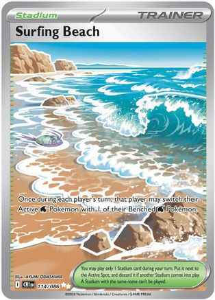 Surfing Beach 114/null - ME04 Chaos Rising Holofoil