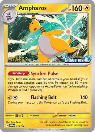Ampharos [Staff] 075/null - ME Mega Evolution Promo Holofoil