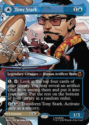 Tony Stark (Borderless) (0350) (MSH-350) - Marvel Super Heroes Foil