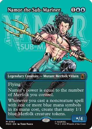 Namor the Sub-Mariner (Borderless) (MSH-362) - Marvel Super Heroes Foil