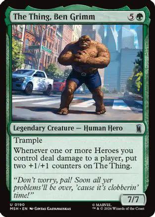 The Thing, Ben Grimm (MSH-190) - Marvel Super Heroes Foil