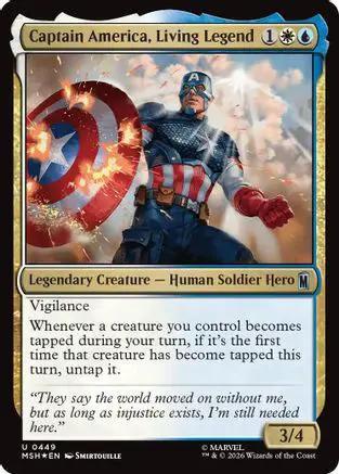 Captain America, Living Legend (Surge Foil) (MSH-449) - Marvel Super Heroes Foil