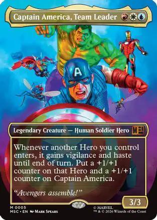 Captain America, Team Leader (Borderless) (MSC-005) - Commander: Marvel Super Heroes