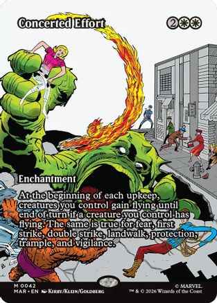 Concerted Effort (Borderless) (MAR-042) - Marvel Universe Eternal-Legal Foil