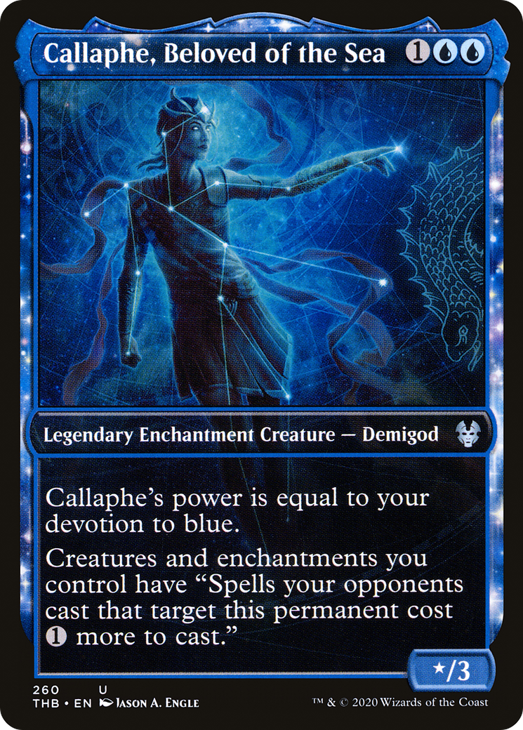 Callaphe, Beloved of the Sea (THB-260) - Theros Beyond Death: (enchantment, Showcase) Foil