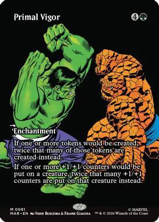 Primal Vigor (Borderless) (MAR-081) - Marvel Universe Eternal-Legal