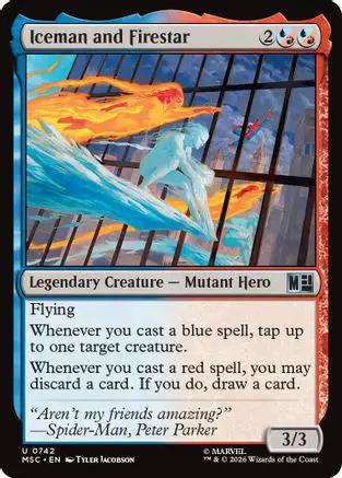 Iceman and Firestar (MSH-742) - Marvel Super Heroes Foil