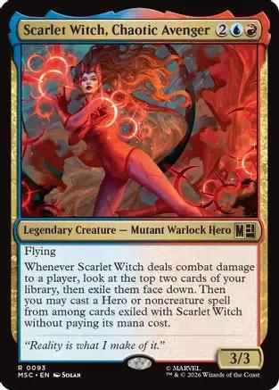 Scarlet Witch, Chaotic Avenger (Surge Foil) (MSC-093) - Commander: Marvel Super Heroes Foil