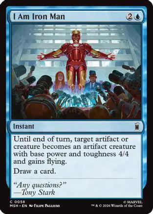 I Am Iron Man (MSH-058) - Marvel Super Heroes Foil