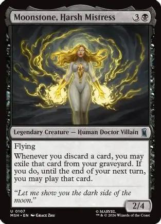 Moonstone, Harsh Mistress (MSH-107) - Marvel Super Heroes Foil