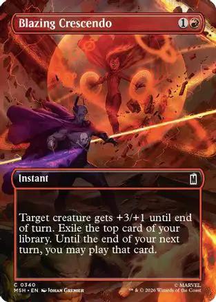 Blazing Crescendo (Borderless) (MSH-340) - Marvel Super Heroes Foil