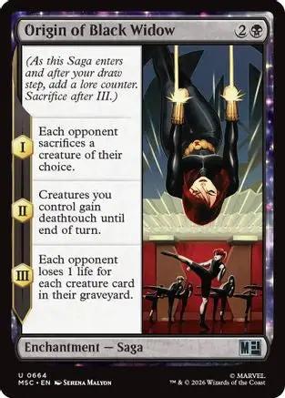 Origin of Black Widow (MSC-664) - Commander: Marvel Super Heroes Foil