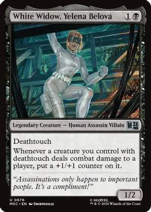 White Widow, Yelena Belova (MSC-676) - Commander: Marvel Super Heroes