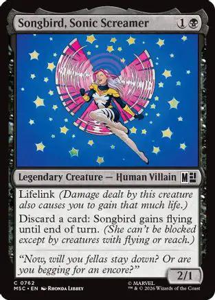 Songbird, Sonic Screamer (MSC-762) - Commander: Marvel Super Heroes Foil