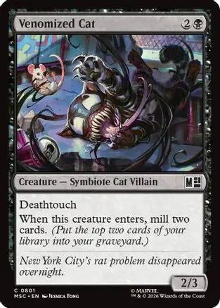 Venomized Cat (MSC-801) - Commander: Marvel Super Heroes Foil