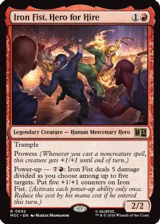 Iron Fist, Hero for Hire (MSC-692) - Commander: Marvel Super Heroes