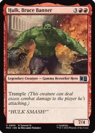 Hulk, Bruce Banner (0850) (MSC-850) - Commander: Marvel Super Heroes