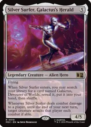 Silver Surfer, Galactus's Herald (MSC-010) - Commander: Marvel Super Heroes