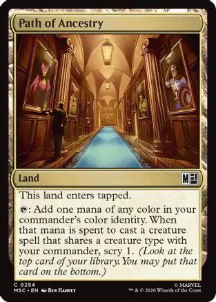 Path of Ancestry (Surge Foil) (MSC-254) - Commander: Marvel Super Heroes Foil