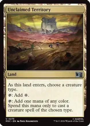 Unclaimed Territory (Surge Foil) (MSC-275) - Commander: Marvel Super Heroes Foil