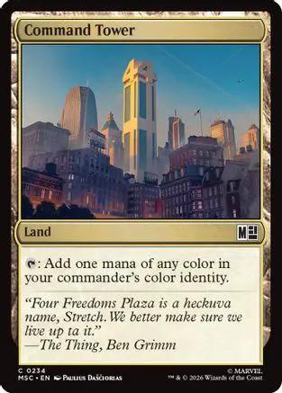 Command Tower (0234) (Surge Foil) (MSC-234) - Commander: Marvel Super Heroes Foil