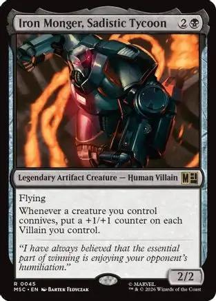 Iron Monger, Sadistic Tycoon (Surge Foil) (MSC-045) - Commander: Marvel Super Heroes Foil